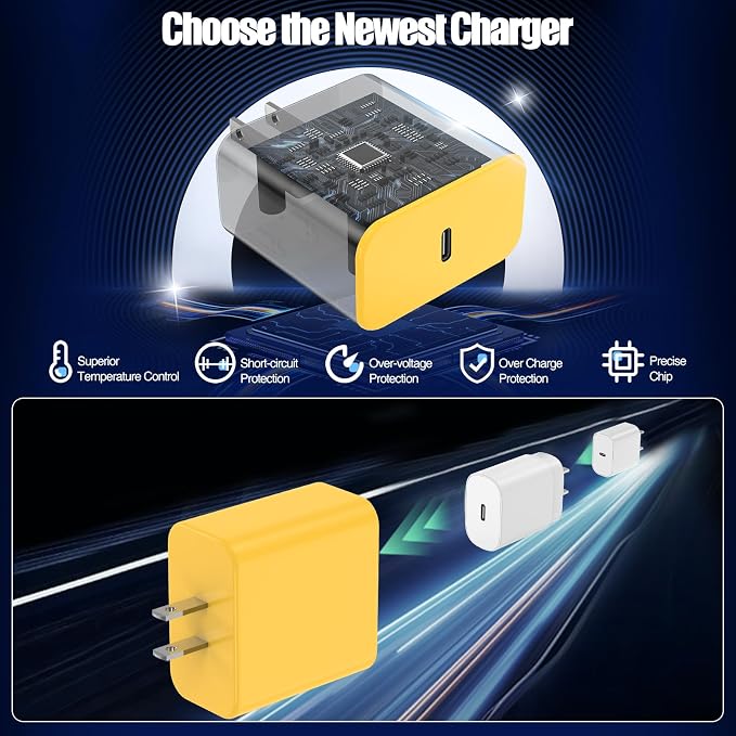 2Pack 65W USB C Charger Block Super Fast Charging Type C Wall Adapter with 3 Port 100W PD Quick Charging for Samsung Galaxy S26/S25 Ultra iPhone 17/16/15 Pro Max iPad Pro/Air &amp MacBook Pro/Air