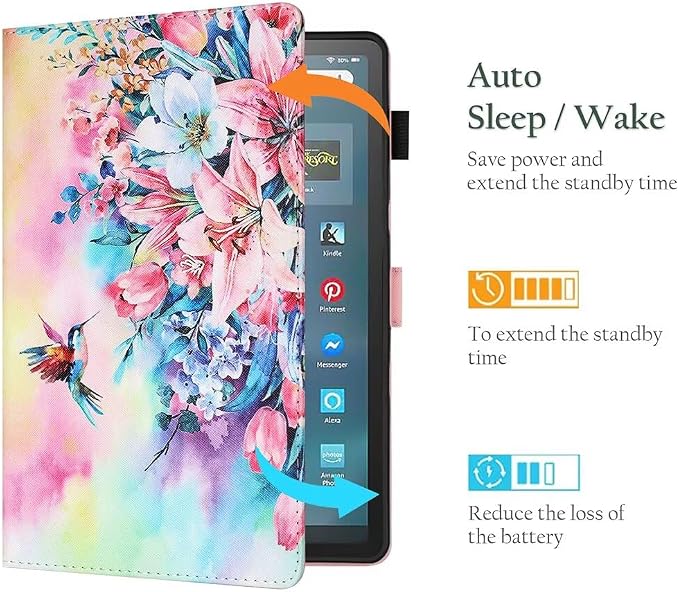 Fancity for Amazon Kindle Fire Max 11 Case 13th Generation 11 2023 Release | Soft PU &amp TPU Leather Protective Stand Cover Case for Fire Max 11 with Smart Auto Wake/Sleep Pencil Holder Beach
