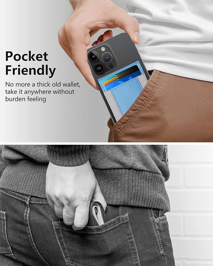 ExtreLife 2-in-1 Magsafe Wallet Adjustable Stand Open ID Window Magnetic Wallet for iPhone 17/16/15/14 Pro Max/14 Pro/14 Plus/13/12 Series 9 Cards Holder Vegan Leather Black