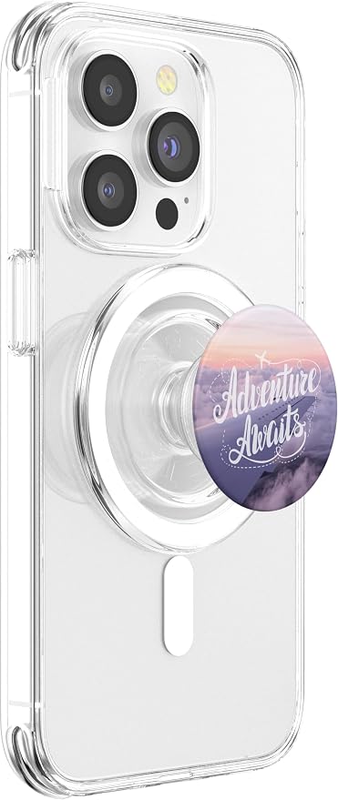 Adventure Awaits Airplane Travel Quote by Nature Magick PopSockets Adhesive PopGrip