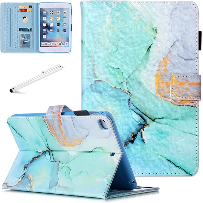 iPad mini Case FANCITY Mini 4 Mini 5 Mini 3/2/1 Smart Wake Sleep Case with Kickstand [Card Slot &amp Pen Holder] PU Leather Protective Cover for Apple iPad mini 4 Mini 5 2019 Mini 2/3 - Beach
