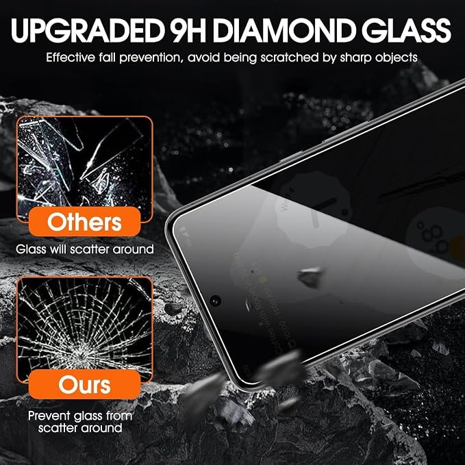 3 Pack Privacy Screen Protector for Google Pixel 10 9H Hardness Anti-Spy Tempered Glass Protection Film Google Pixel 10 6.3 Support Fingerprint Reader Anti-Scratch Case Friendly