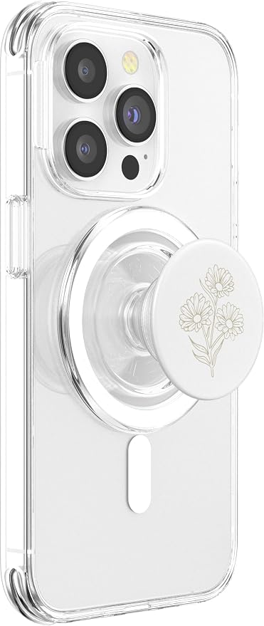 Beige White Daisy PopSockets Adhesive PopGrip