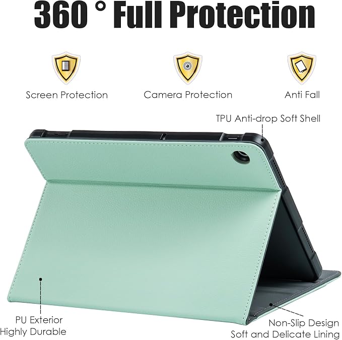 Stand Case for Wacom Movinkpad 11 Tablet Black | PU Leather Protective Coverwith Pen Holder &amp Pocket/Hand Strap Multiple-angles Viewing StandSoft TPU Back Shell