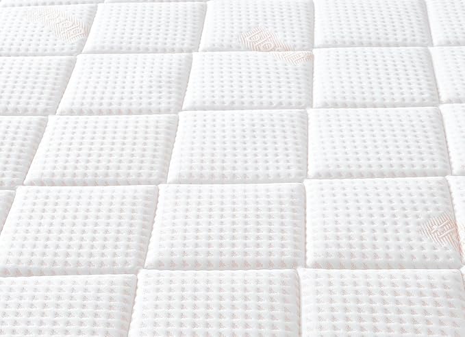 Ottomanson Queen 12” Hybrid Mattress - Rock Salt Infused Quilted Cover - Made in USA - Medium-Firm Support - Individually Pocketed Coils & CertiPUR-US Foam - Fiberglass-Free - Bed in a Box