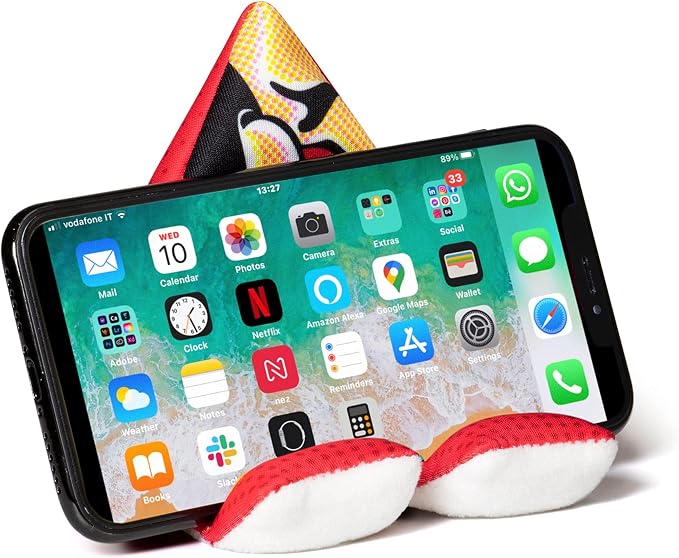 Plusheez Mobile Phone Holder | 2 in 1 Phone Stand with Micro Fibre Wipe | Screen Cleaner | Universal Phone Stand for Kids Children Adults | eReader/Kindle/Smartphone/Small Tablet Compatible (Bird)