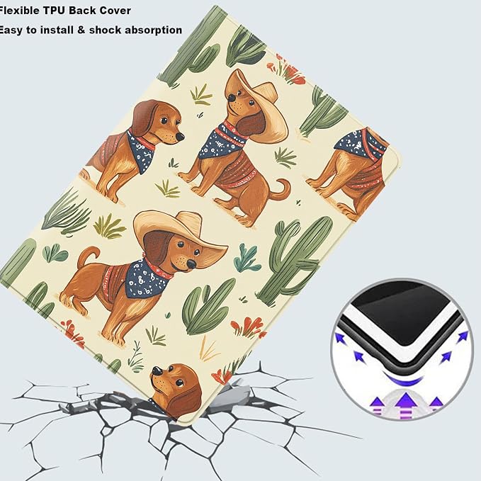 Tablet Case for 6 All-New Kindle (11th Generation2024/2022 Release)Shockproof Protective Cover with StandAuto Wake/SleepAmerican Flag Deer