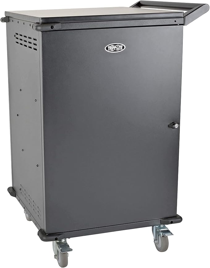 Tripp Lite 45-Port AC Mobile Charging Cart Storage Station for Chromebooks, iPads, Laptops, Tablets, Black (CSC45AC)