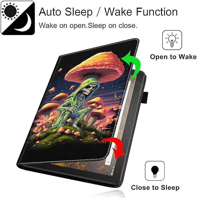 Case Cover for Amazon All-New Kindle Fire 7 Tablet (2022 Release-12th Generation) Latest Model 7 Slim Folding Stand Cover with Auto Wake/Sleep Dancing Skeleton in Mexican Costume