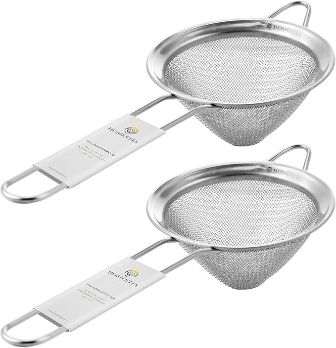 Homestia 2 Piece 3.3" Fine Mesh Strainer