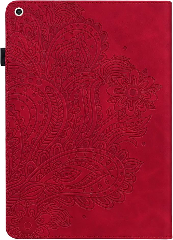 for Apple iPad 10.2 Case 9th/8th/7th Generation Cover (2021/2020/2019) with Auto Wake/Sleep Ultra Thin Lightweight Trifold Stand Folio PU Leather &amp Hard Back Hybrid Cover Almond Blossom