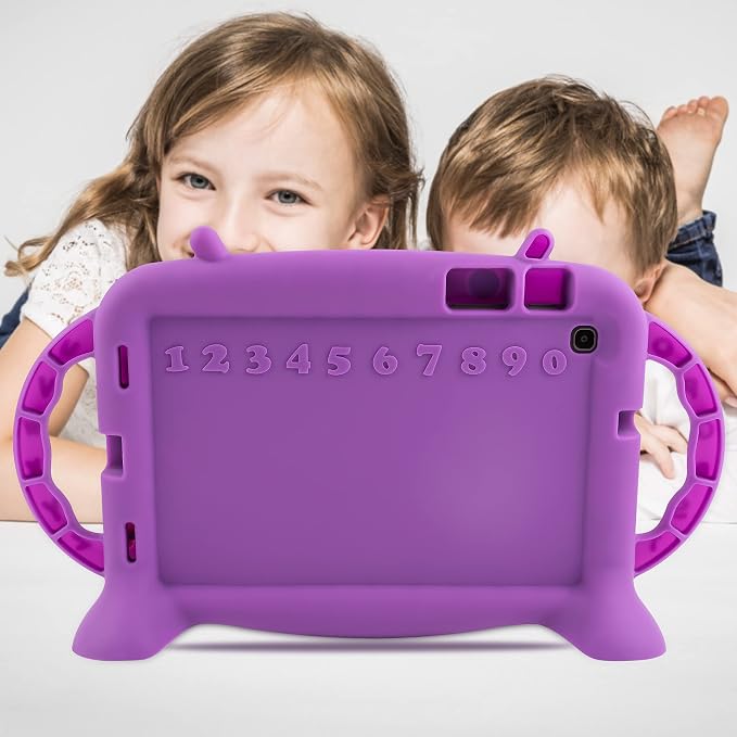Case for Samsung Galaxy Tab A 8.4 SM-T307 (2020) - Shockproof Silicone Kids Friendly Soft Protective Cover with Handles for Galaxy Tab A 8.4 2020 Release - Stands on Its Own (Blue)