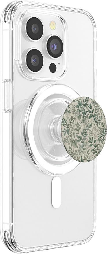 Sage Garden Green Floral Leaves PopSockets PopGrip for MagSafe