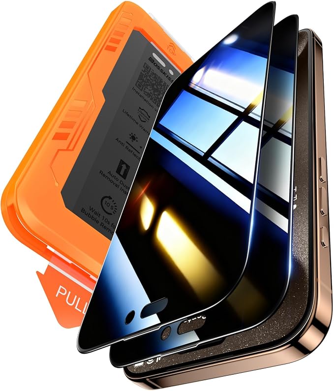 BossKiss for iPhone 11/iPhone XR Screen Protector TOP 9H Hardness Military Grade Shatterproof HD Tempered Glass Full Coverage Anti-Scratch Easy Installation Case Friendly 2 Pack