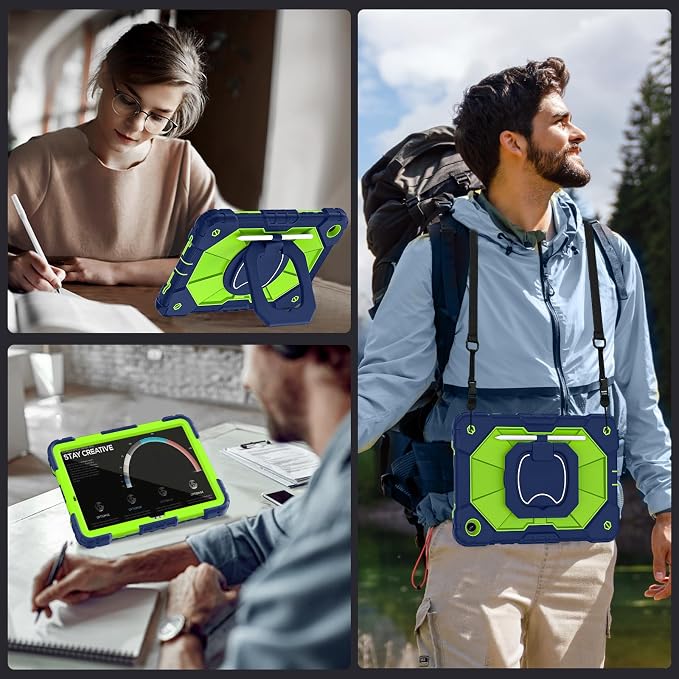 Auizotl Case for Samsung Galaxy Tab A11+/A9+ Plus 11 Inch with Screen Protector/Rotating Stand/Pen HolderMilitary Grade Shockproof Cover for Galaxy Tab A11 Plus /A9 Plus CasesBlack