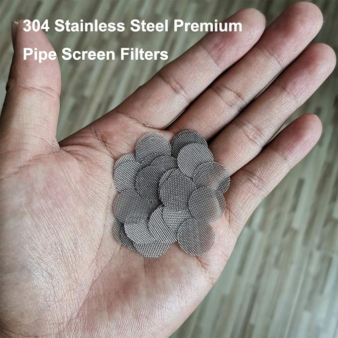 200pcs Stainless Steel Pipe Filters, 15mm/0.59 Inch Smoking Screens Pipe