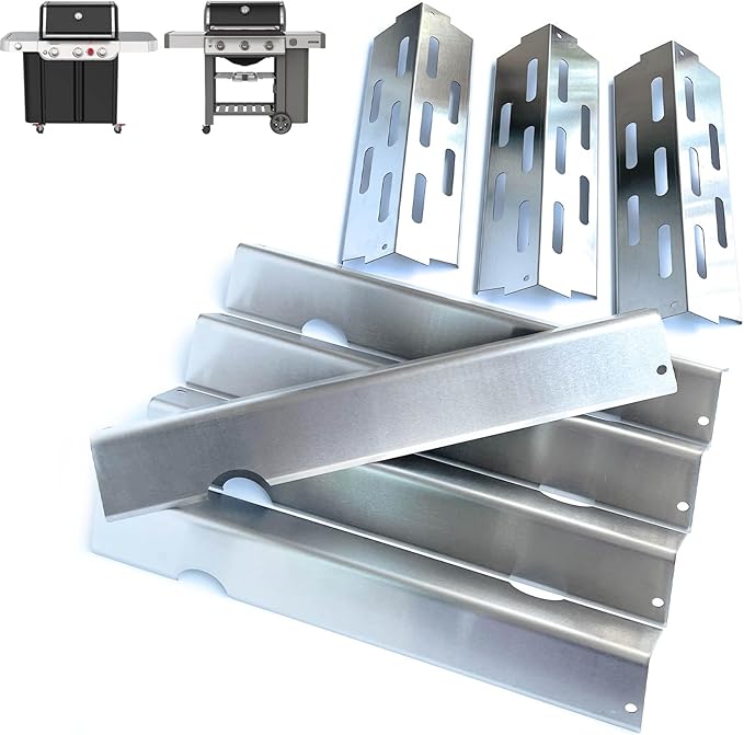 Genesis ii Flavorizer Bars Heat Deflector Grill Replacement Part for Weber Genesis 2 Grill Parts GS4 Flavor Bars II/Lx 300 Series ii E-310 ii S-310 ii SE-310 E-315 S-335 Weber 66795 66032 66685 66040