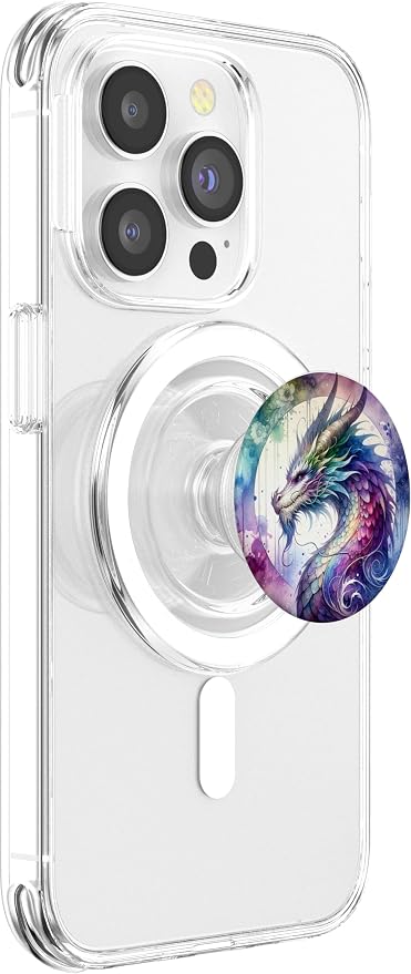 Watercolor Dragon Graphic Art PopSockets PopGrip for MagSafe