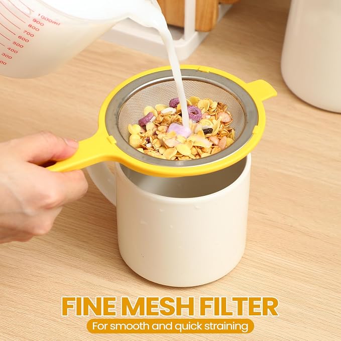 LemonRoad Set of 3 Stainless Steel Mesh Strainer 304 Fine Mesh Filters