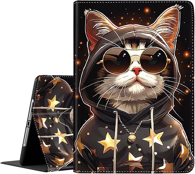 Case for New iPad (A16) 11th Generation 11 Inch 2025for iPad 10th Generation 2022 10.9 Inch Multi-Angle Stand Smart Cover Shockproof with Auto Wake/Sleep ，Starry Sky