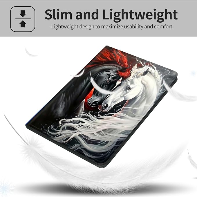 Case for iPad (A16) 11th Generation 11 Inch (2025)iPad 10th Generation 10.9 Inch (2022)PU Leather Slim Standing Smart Coverwith Auto Sleep/WakeBall on Fire
