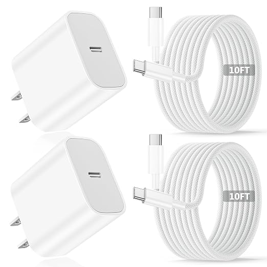iPad Fast Charger10ft Long iPad Charger Fast Charging20W USB C Charger | Charging Cable Cord for Apple iPad A16 11th/10th GenerationiPad Pro 13/12.9/11 inchiPad Air 13/11 M4/M3/M2/5th/4thMini 6/7