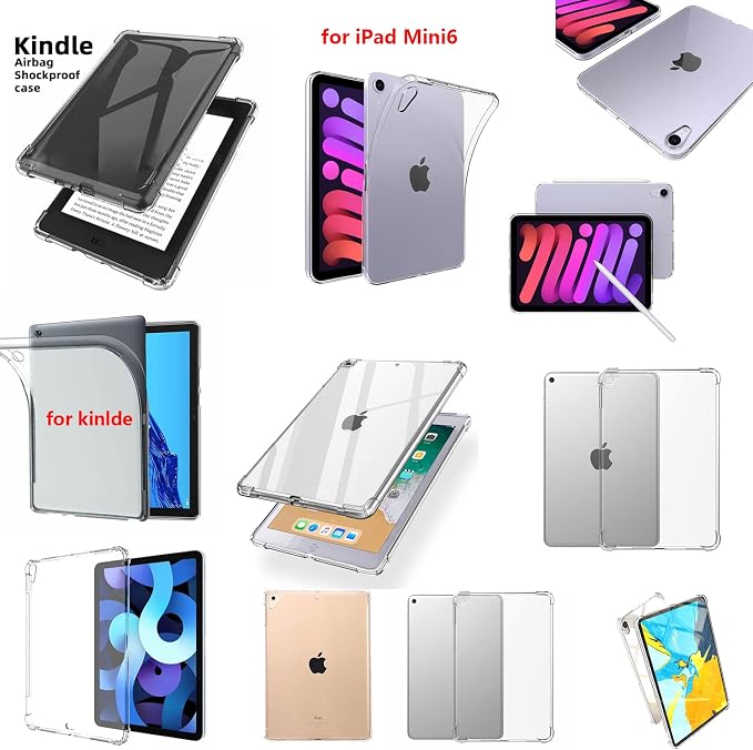 Clear Case for All-New Amazon Kindle Fire Max 11 Tablet (13th Generation 2023 Release) 11 Slim Lightweight Shell Transparent Soft TPU Back Shockproof Crystal Reinforced Corner Cover Clear