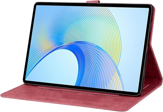 Case for Honor MagicPad 3 Pro 12.3 12.3 2026Multi-Angle Viewing PU Leather Folio Stand Cover with Pencil HolderShockproof Protective Case for Honor MagicPad 3 Pro 12.3 2026Rose Red