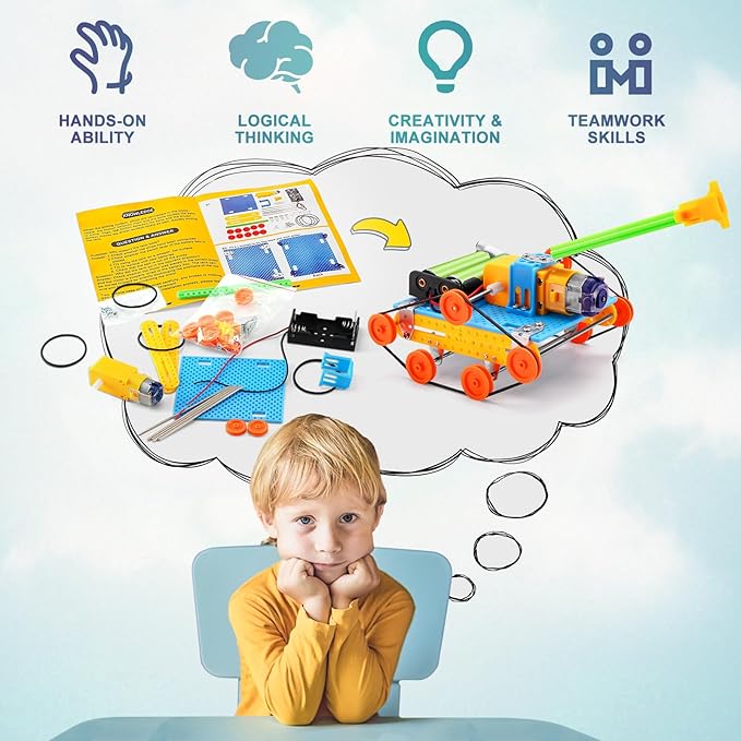 STEM Kits for Kids Age 8-10, STEM Toys Crafts for Boys Ages 8-12 8-13, Science Robot Building Kit 6-8 9-12, Engineering Experiments Projects for 8 9 10 12-14 Year Old Boys Girls Birthday Gift