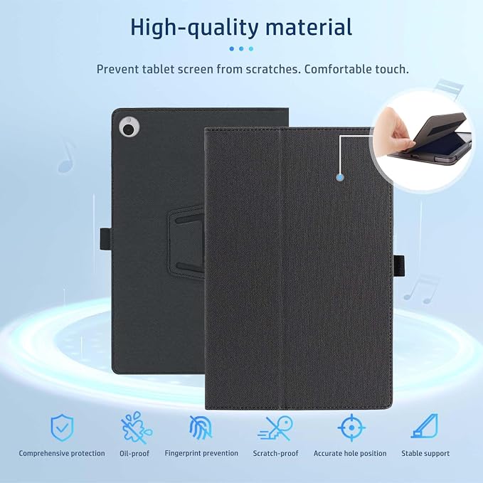 Case for Wacom MovinkPad 11 Drawing Tablet 11inchNOUKAJU Drawing Tablet Protection CoverFolding Stand with Pencil Holder and Wrist StrapProtection Case for Wacom MovinkPad 11(Black)