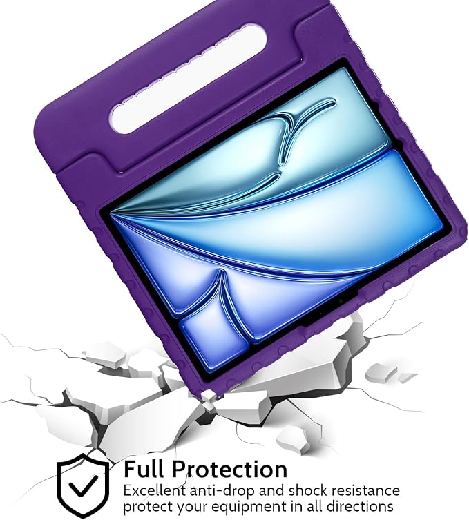 Dteck Kids Case for iPad 10.2 - Shockproof Rugged EVA Handle Stand Child Proof Case for iPad 9/8/7 Generation Black
