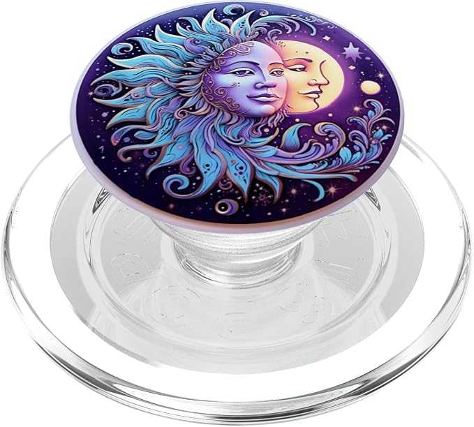 Sun and Moon Lover Astronomy Astrology Stargazer PopSockets PopGrip for MagSafe