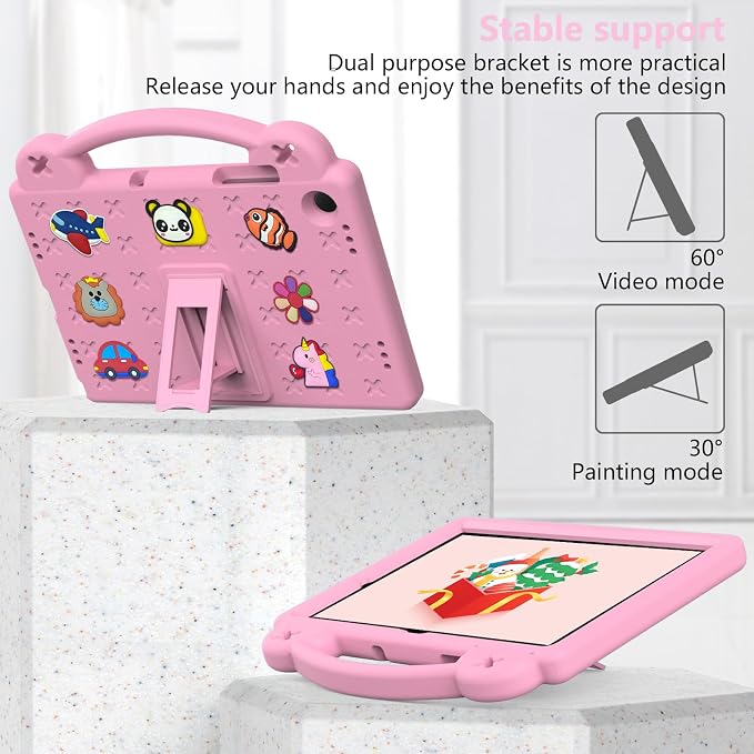 Kids Case for Lenovo Tab 10.1 inch (TB311XU / TB311FU) Kids EVA Protective Shockproof Cover with Stand Handle Shoulder Strap Handle Stand for Lenovo Tab 10.1 2025 Green