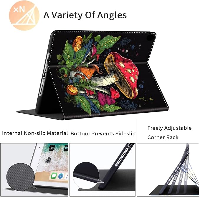 Case for iPad Pro 11 Inch 2022/2021/2020 (4th/3rd/2nd Gen) for iPad Air 5th / 4th Generation 10.9 Inch (2022/2020) Durable Shockproof Protective Cover，Black Woman Queen Afro Design