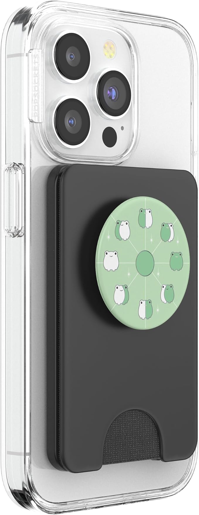 Frog Moon Phases in Aesthetic Light Green PopSockets Adhesive PopGrip