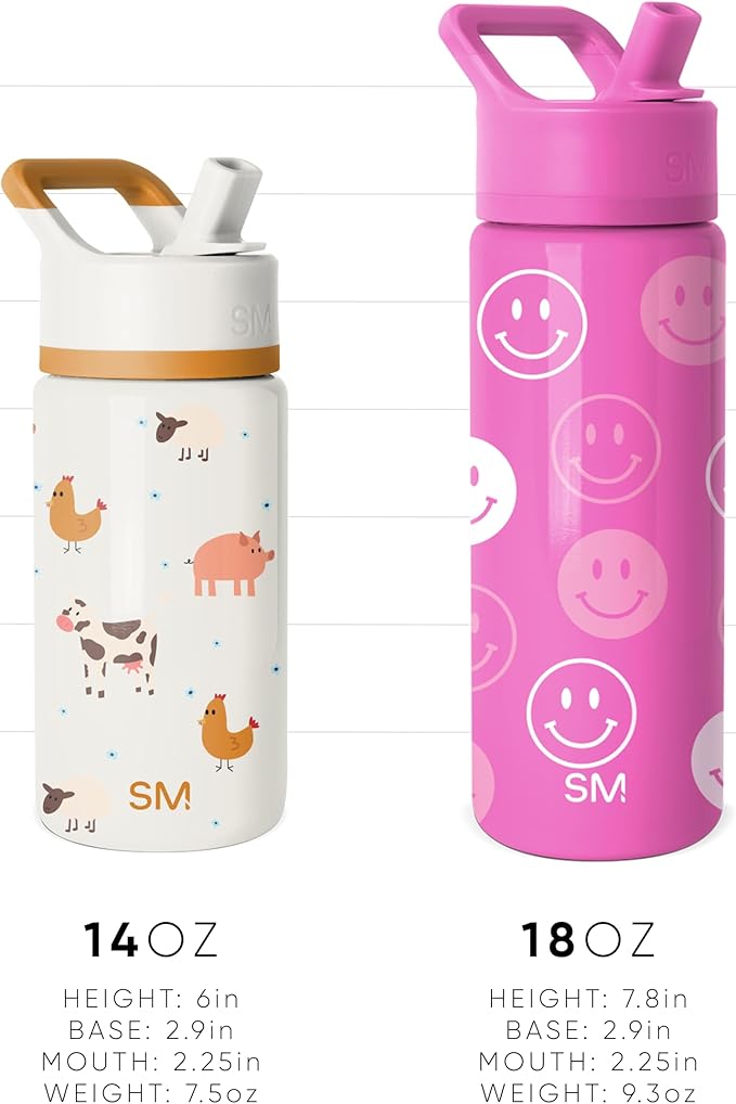 Simple Modern Kids Summit Water Bottle with Straw Lid | Marvel Spidey 14oz Stainless Steel Cup Insulated Tumbler for Boys, School | Go Spidey Go