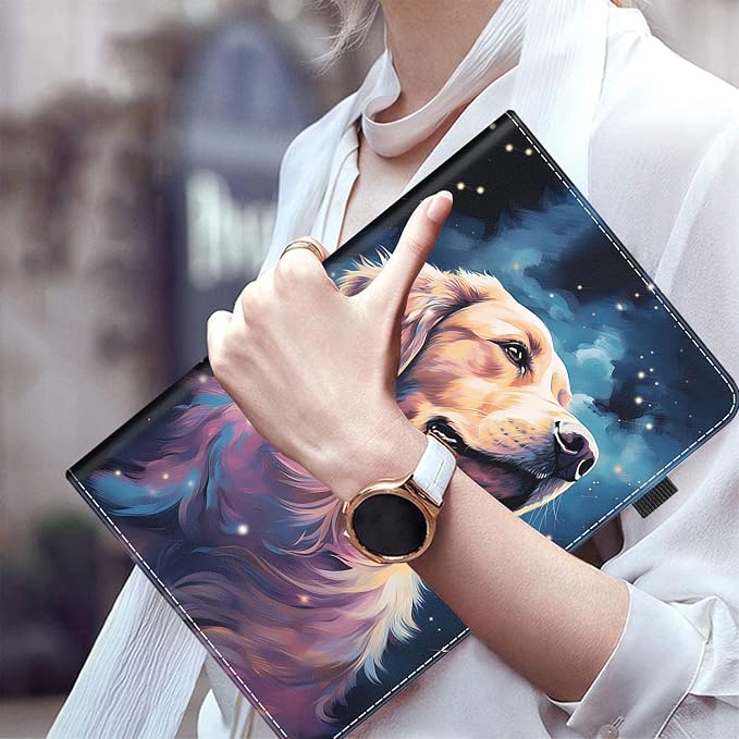 Case for All-New Amazon Fire HD 10 and 10 Plus Tablet (13th/11th Generation 2023/2021 Release) 10.1 Multi-Angle Smart Stand Cover Auto Sleep/Wake Skull and Fire