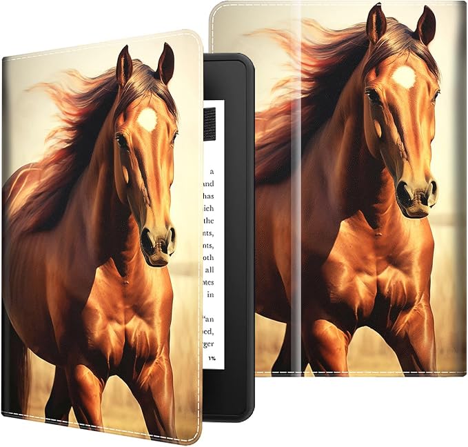 Case for 7 All-New Kindle Paperwhite 12th Gen 2024 &amp Kindle Colorsoft Signature Edition (2024 Release) PU Leather Folio Cover with Auto Wake/Sleep ，Blue Dragon