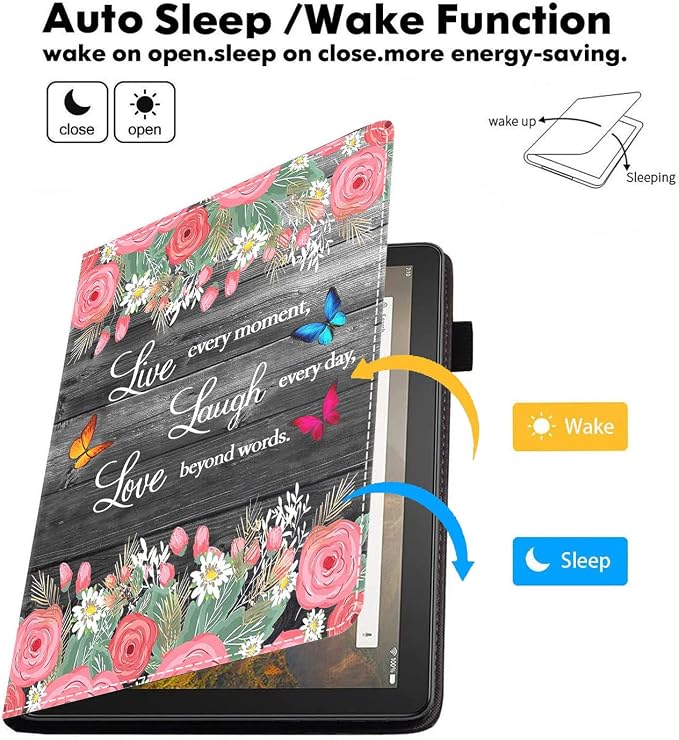 Case for All-New Fire HD 10/Fire HD 10 Plus Tablet 10.1 (11th Gen 2021 Released) - Premium PU Leather Stand Cover with Auto Wake/Sleep - Bible Verse Proverbs 31:25