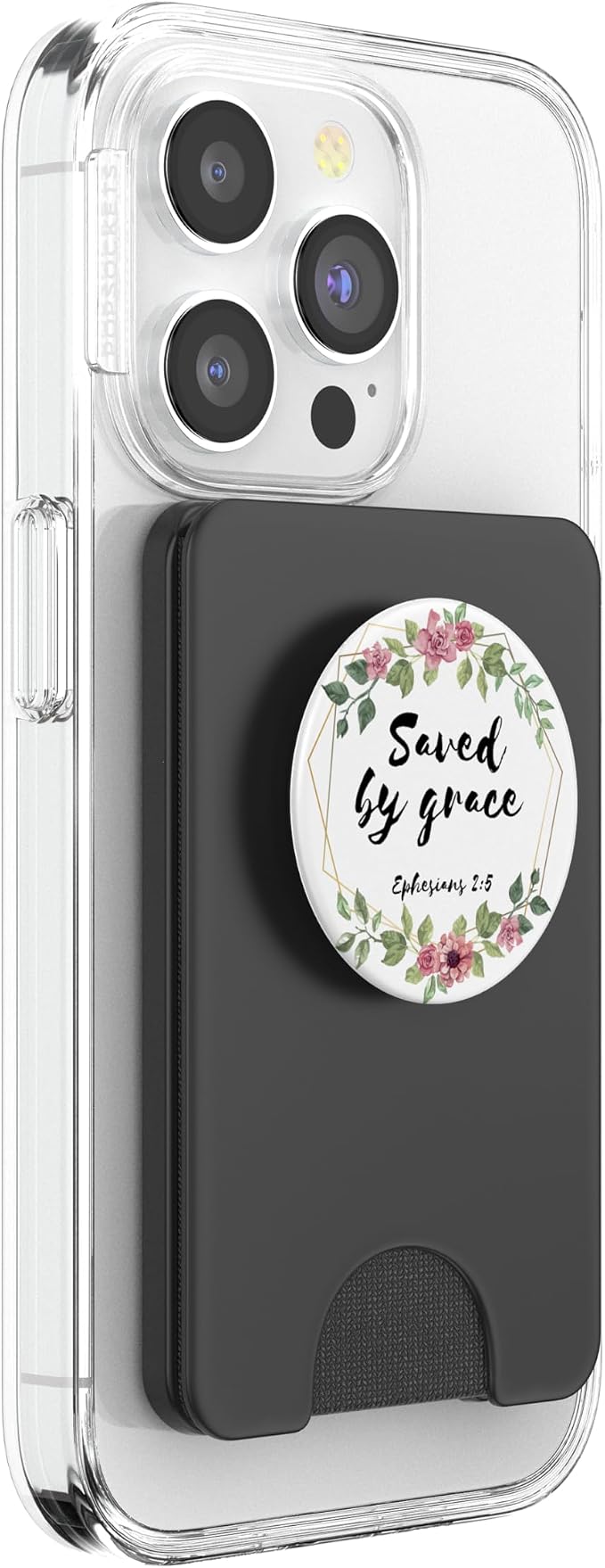 Saved By Grace Ephesians 2:5 Christian Bible Verse Gift PopSockets Adhesive PopGrip