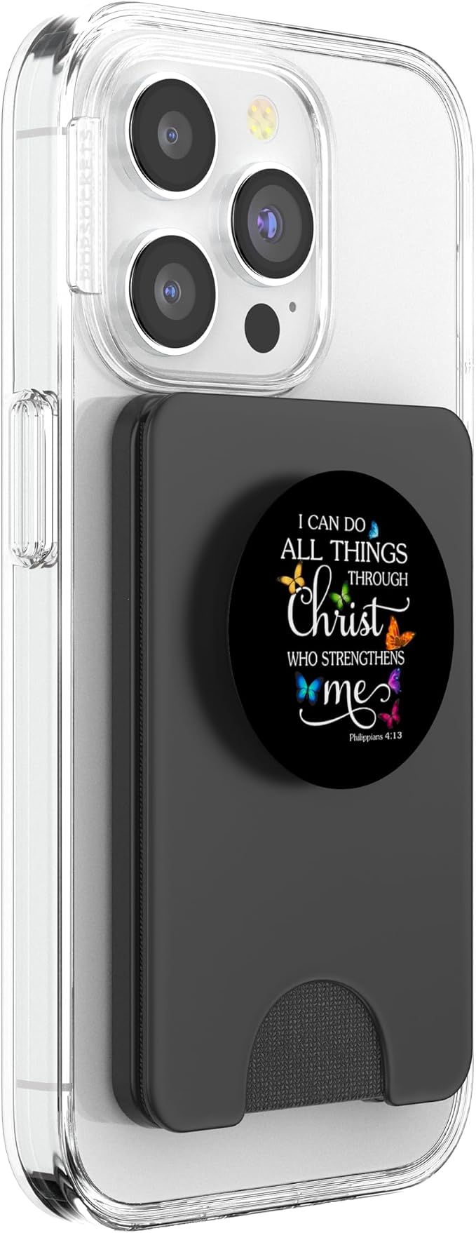 I Can Do All Things Through Christ Butterfly Art - Religious PopSockets Swappable PopGrip