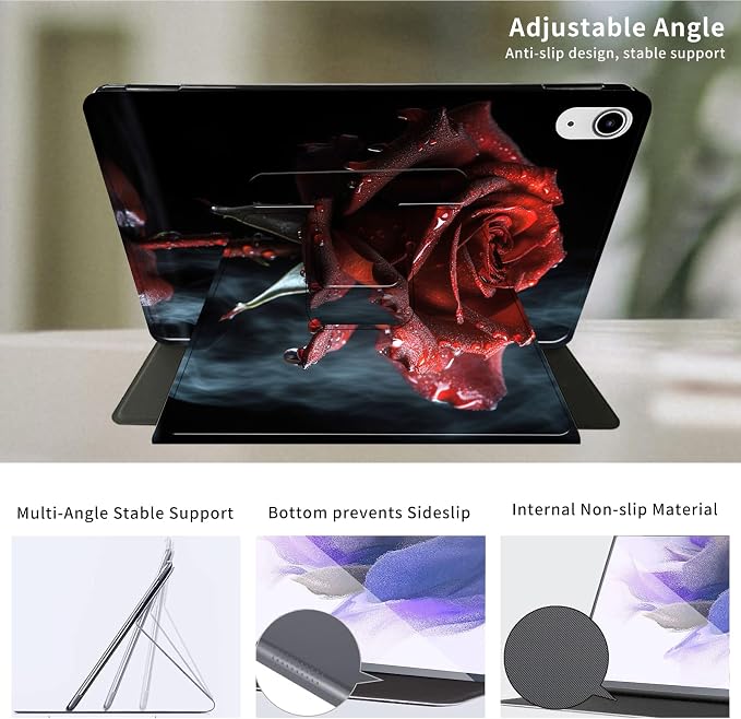 for iPad 9th Generation Case (2021)/8th Gen (2020)/ 7th Gen (2019) 10.2 Inch-360 Degree Rotating Multi-Angle Viewing Protective Cover with Auto Sleep/Wake-Art Mandala Flower