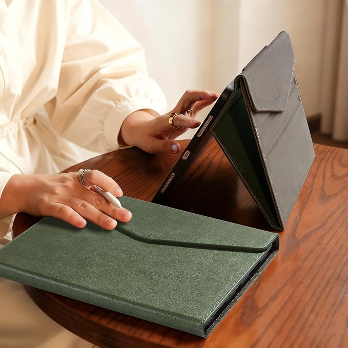CoBak Premium Leather Case for iPad (A16) 11th Generation 11 Inch (2025) iPad 10th Generation 10.9 Inch (2022) - Elegant Magnetic Flip Cover with Auto Wake/Sleep Pencil Holder and Multi-Angle Stand