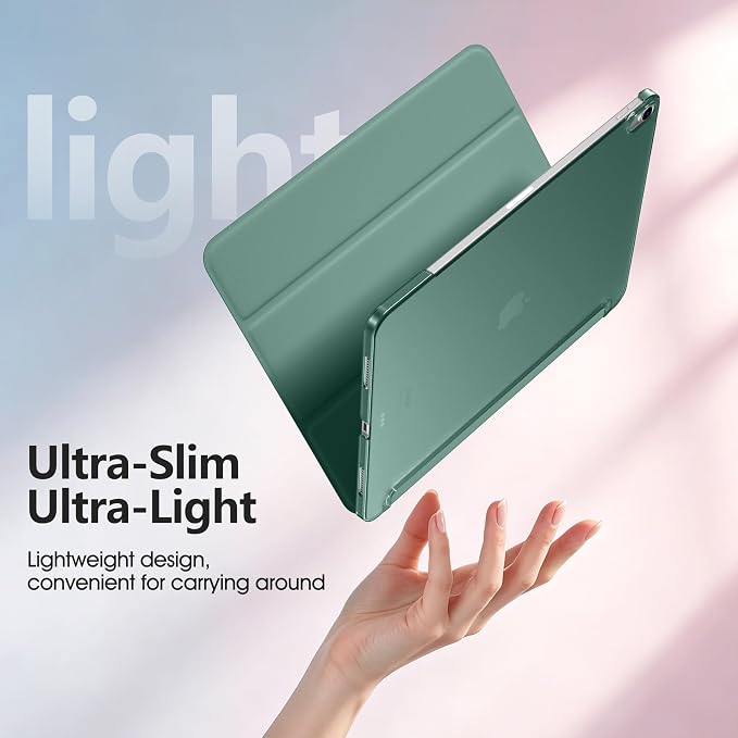 for iPad Air 13 Inch Case M4/M3/M2(2026/2025/2024) Lavender | Slim Trifold Stand Protective Cover with Translucent Hard Back for iPad Air 13 Case Support Touch ID Auto Wake/Sleep
