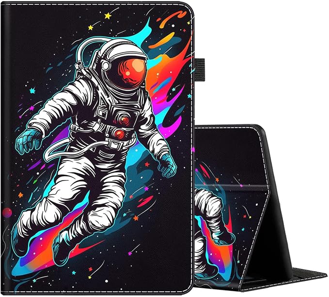Case for All-New Amazon Fire HD 10 and 10 Plus Tablet (13th/11th Generation 2023/2021 Release) 10.1 Multi-Angle Smart Stand Cover Auto Sleep/Wake Skull and Fire