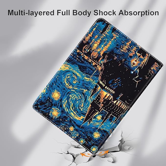 Case for iPad 9th/8th/7th Generation 2021/2020/2019 iPad 10.2 Inch Also Fit iPad Air 3th Gen 2019/iPad Pro 10.5 inch，Standing Cover with Auto Sleep/WakeCute Black Cat