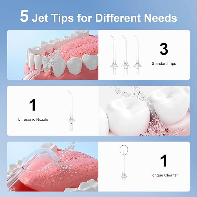 Electric Water Flosser Water Flosser Portable Dental Flosser Oral Cleaning (L10 Pink)