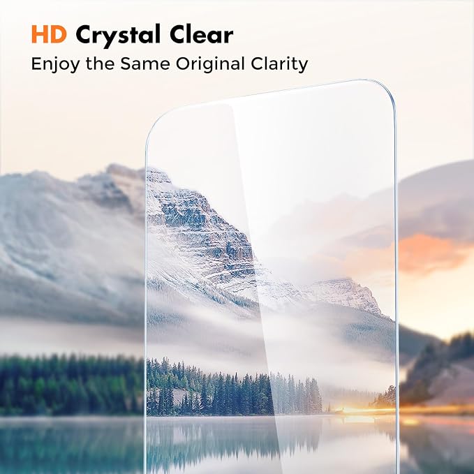 UNBREAKcable 4-Pack iPhone 15 Screen Protector 9H Hardness | 9H tempered glass | 99.99% HD clarity | Double Shatterproof|alignment frame easy install | case-friendly