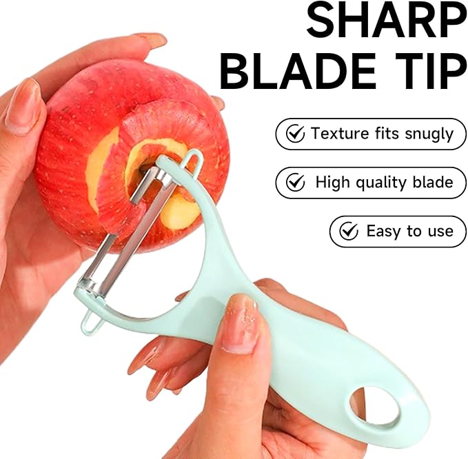 Xpzkaiyue Kitchen peeler, potato peeler, vegetable peeler, carrot peeler, peeler, planer knife 3pcs/ packet Silver/pink/green