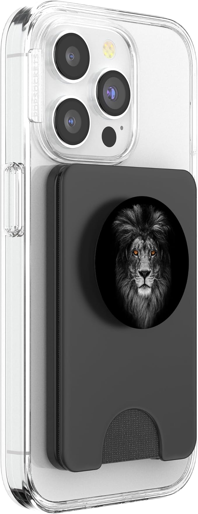 Lion Face in Dark PopSockets Adhesive PopGrip